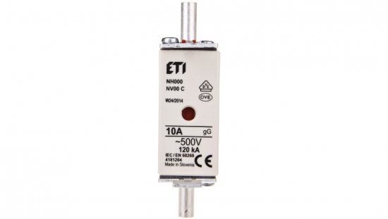 Wkładka bezpiecznikowa KOMBI NH000 10A gG/gL 500V WT-00C 004181204