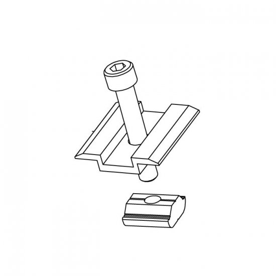 Klemy środkowe KLIK na panel 35-40mm 6 kpl