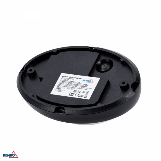 Plafoniera LED KANLO czarna 8W IP54 4000K 580lm owalna C45-KAN-08-BL-4K (MGWT)