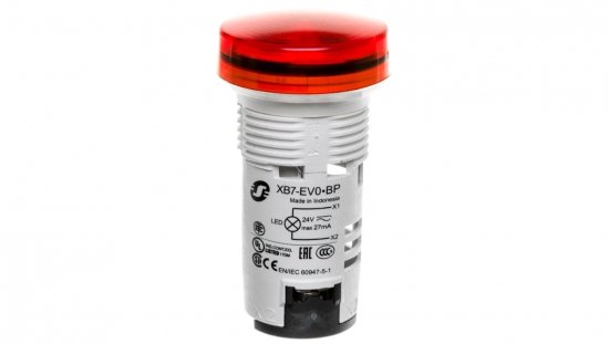 Lampka sygnalizacyjna 22mm czerwona 24V AC/DC XB7EV04BP