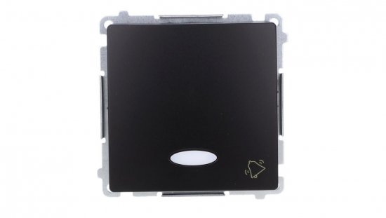 Simon Basic Przycisk dzwonek z podświetleniem LED (moduł) 10AX, 250V, szybkozłącza, czarny BMD1L.01/49