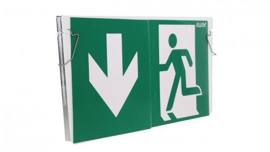 Plexa EXIT M + sprzężyny mocujące +piktogram, ETE/PLX/PU31/41