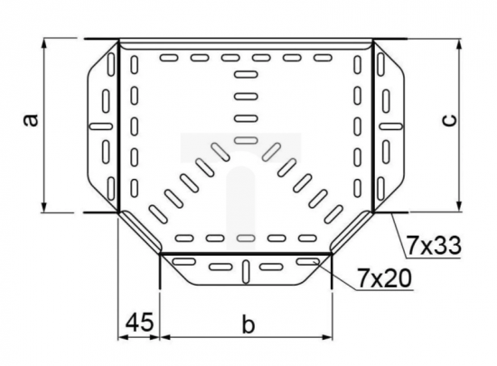 Trójnik korytka 150x42mm TKL150H42 142515