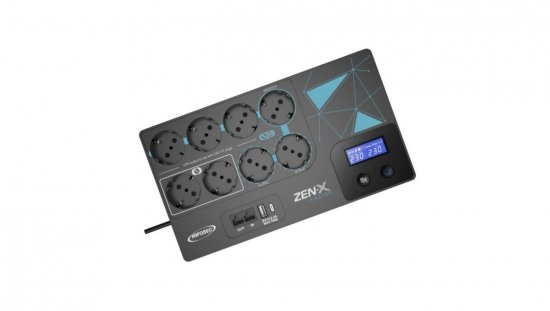 Zasilacz awaryjny UPS Infosec ZEN-X Master 800VA 480W 8 gniazd Schuko USB-C 66125