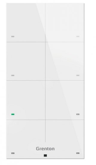 Panel dotykowy Grenton / 8 pól dotykowych / TF-Bus / biały szklany front