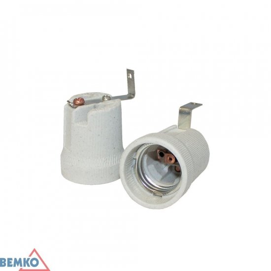 OPRAWKA CERAMICZNA E27 Z UCHWYTEM L