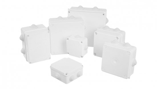 Puszka hermetyczna natynkowa PK-5 133x133x83mm pusta IP55 biała 0252-00