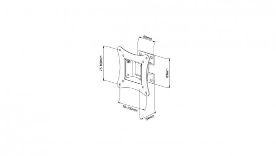 Uchwyt Ścienny TV LED/LCD 13-30 cali 15kg Obrotowy