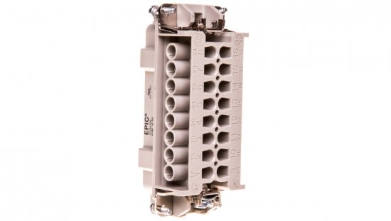 Wkład złącza 16P PE męski 16A 500V EPIC H-BE 16 SS 1-16 10194100