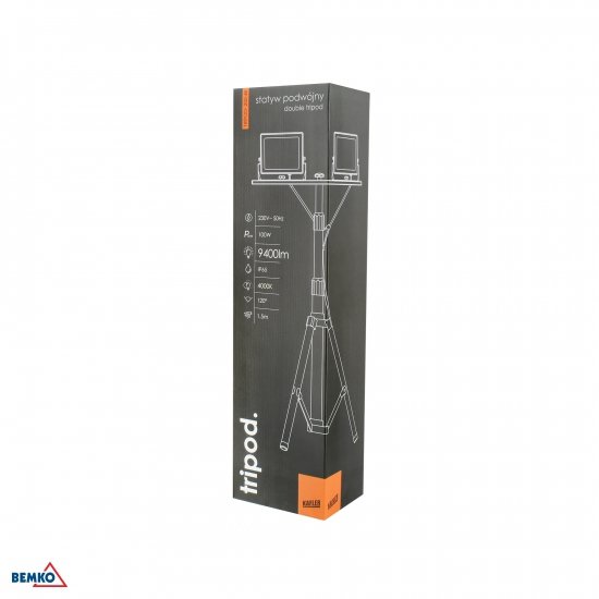 STATYW PODWÓJNY Z NAŚWIETLACZEM 2x50W 4000K IP65