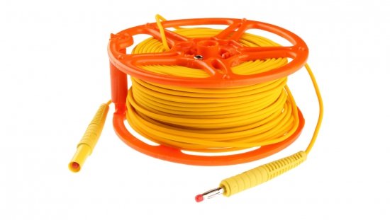 Przewód pomiarowy 50m na szpuli /wtyki bananowe/ WAPRZ050YEBBSZ