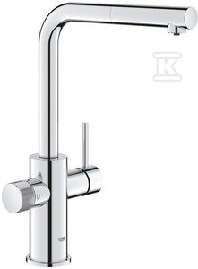 Bateria filtrująca Grohe Blue Pure Minta z wyciąganą, obracaną w zakresie 360° wylewką &quot;L&quot;, kolor: chrom