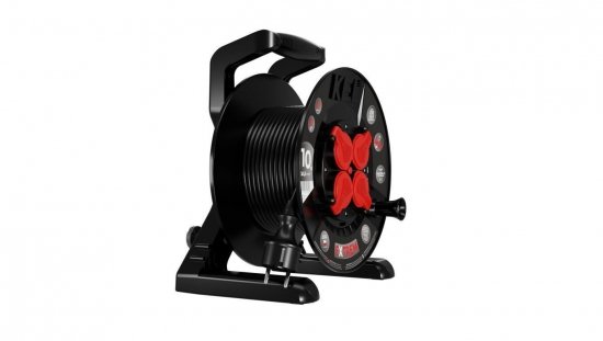Przedłużacz bębnowy EXTREME LINE 4 gniazda z/u IP44 16A H05RR-F 3x1,5 10m czarny W-100020