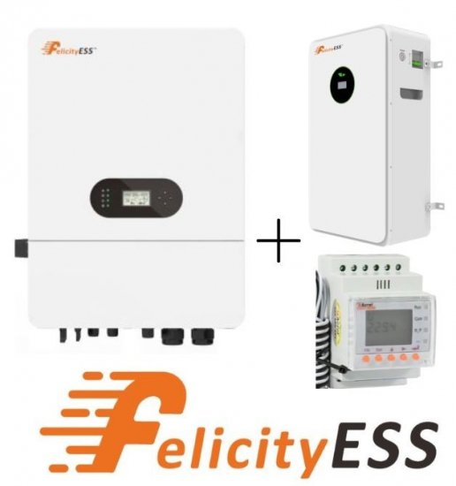 FelicityESS: Zestaw Inwerter hybrydowy T-REX-10KLP3G01 + Bateria LUX-E-48250LG03 12,5kWh + Smart Meter (niskonapięciowy)