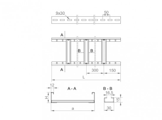 Drabinka DUD400H50/3 N 456040 /3m/
