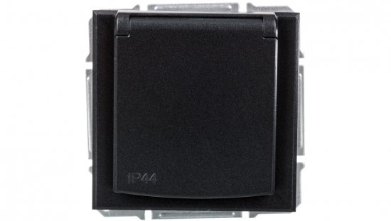 ASFORA Gniazdo 2P PE IP44 do systemu ramkowego antracyt EPH2800671