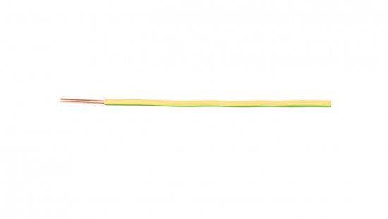 Przewód instalacyjny H07V-U (DY) 2,5 żółto-zielony /100m/