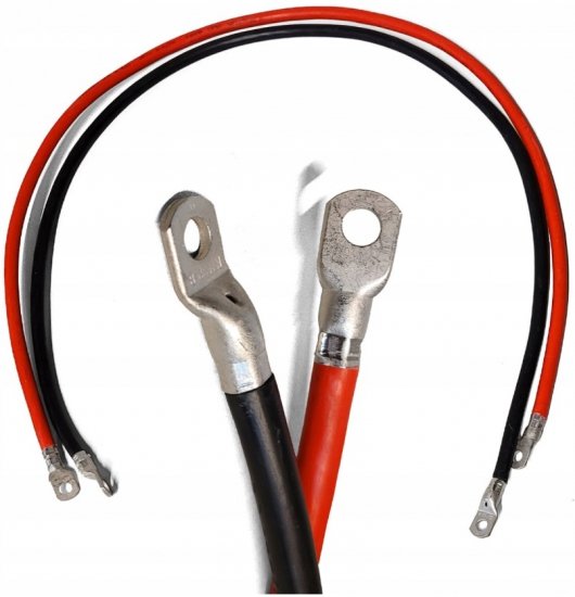 Kabel do łączenia akumulatorów 25mm2 100cm M8