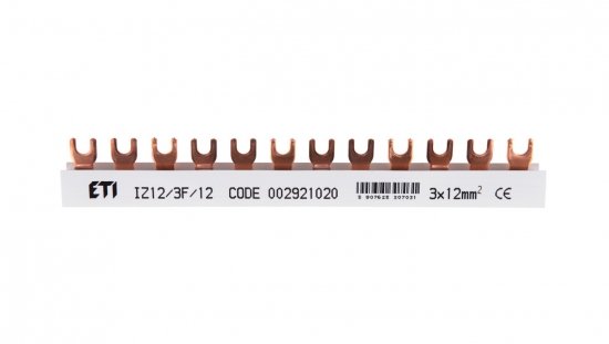Szyna łączeniowa widełkowa 3P 80A 12mm2 (12 mod.) IZ12/3F/12 002921020