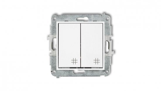 MINI Mechanizm łącznika podwójnego krzyżowego biały mat 25MWP-66