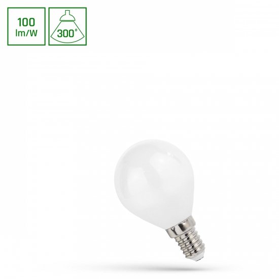 LED KULKA E-14 230V 4W COG WW MILKY SPECTRUM
