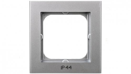 SONATA Ramka pojedyncza do łączników IP44 srebro mat RH-1R/38