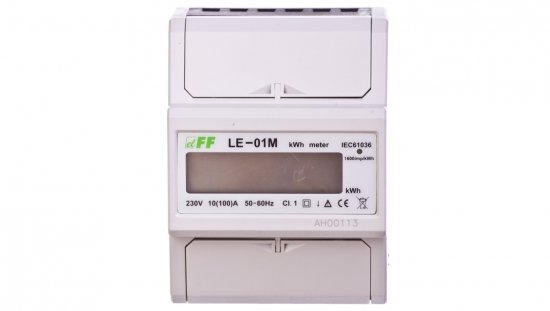 Licznik energii elektrycznej zgodność z MID 1-fazowy 100A 230V RS-485 MODBUS RTU wyświetlacz LCD LE-01M