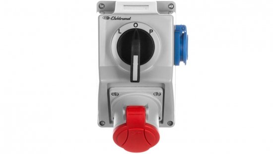 Zestaw instalacyjny z gniazdem 4P 1x 2P Z L-0-P 32A IP54 C32-48.1 974013