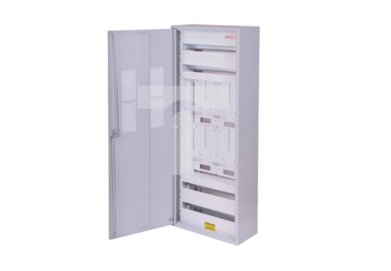 Szafka licznikowa natynkowa 4-liczniki 3F IP30 stalowa 4x25 UNI SYSTEM 550-1450-250 LM
