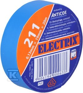 Taśma ELECTRIX 211, niebieska 19 mm x 20 m