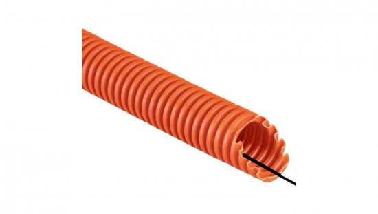 Rura karbowana 320N do zalewania betonem bezhalogenowa pomarańczowa z pilotem i smarowaniem -15C +90C PV fi 25 /50m/