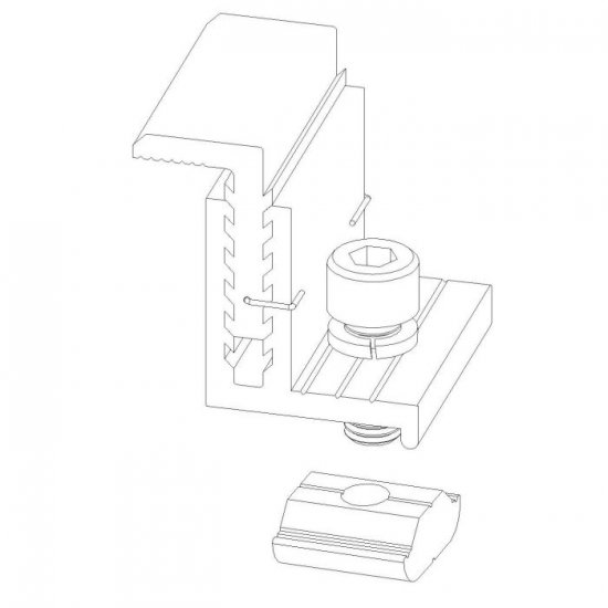 Klemy końcowe regulowane KLIK na panel 30 - 42,5mm 4 kpl