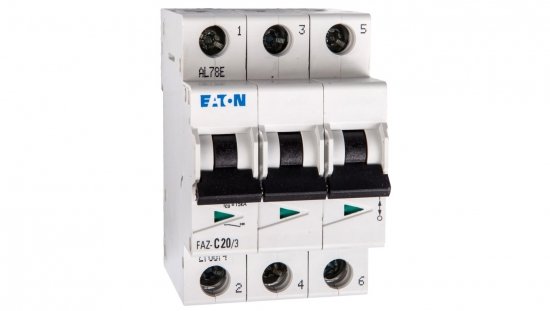Wyłącznik nadprądowy 3P C 20A 15kA AC FAZ C20/3 278874