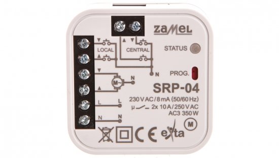Sterownik rolet dopuszkowy przewodowy 10A 230V 350W SRP-04 EXT10000225