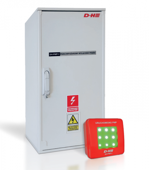 Przeciwpożarowy wyłącznik prądu 250A DH-PWP-1 – zestaw standard: HA250R3000S