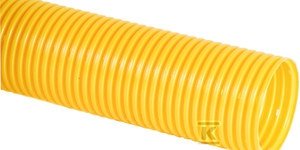 Rura drenarska PVC DN/OD 80x72, zwój 50m, SN4, typ TP (w pełni sącząca - perforacja na całym obwodzie 360 st.), falista, kolor żółty /50m/