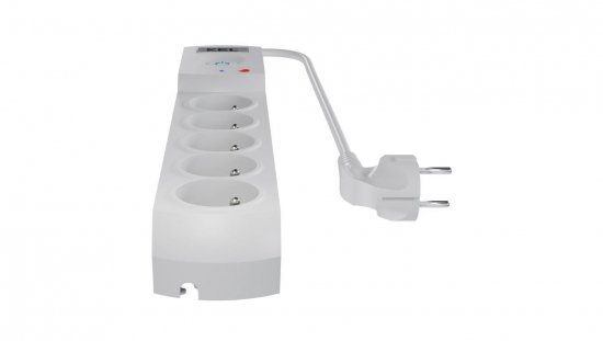 Przedłużacz przeciwprzepięciowy professional 5 gniazd 1,5m 10A 230V 2300W szary W-100034