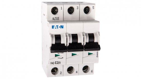 Wyłącznik nadprądowy 3P C 2A 15kA AC FAZ C2/3 278861