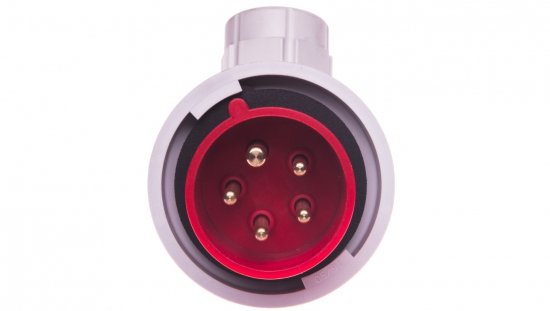 Wtyczka przenośna kątowa 16A 5P 400V czerwona IP67 TWIST 80152-6