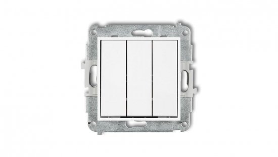 ICON Mechanizm łącznika potrójnego biały IWP-7