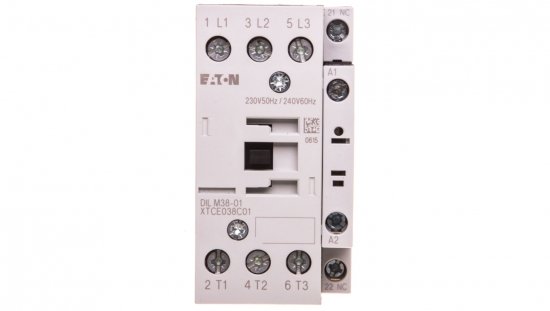 Stycznik mocy 38A 3P 230V AC 0Z 1R DILM38-01(230V50HZ,240V60HZ) 112456