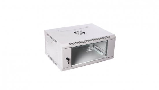 Szafa krosowa wisząca niedzielona 19 cali 6U 600x368x450 szara DN-W19 06U/450