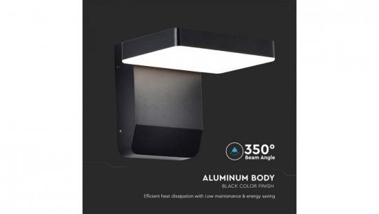 Oprawa elewacyjna LED 17W 2520lm 3000K regulowana Czarny kwadrat 2944