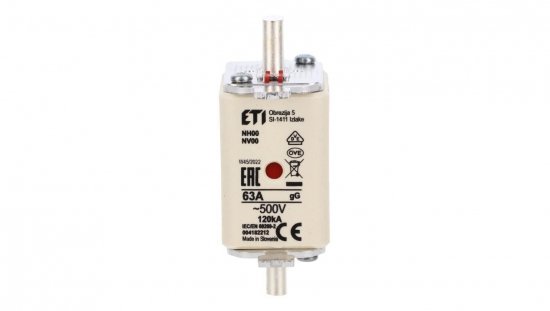 Wkładka bezpiecznikowa KOMBI NH00 gG 63A/500V 004182212 /3szt./