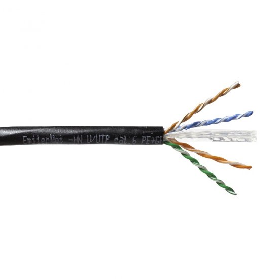 Kabel EmiterNet zewnętrzny żelowany UTP (U/UTP) kat.6 żel, drut 4x2x0,57, PE+GEL