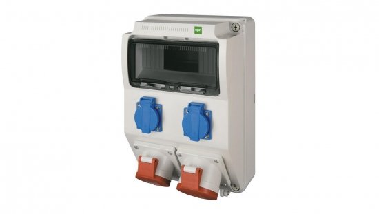Rozdzielnica budowlana RS-9 9- mod. 2x2P+Z, 16A/5P, 32A/5P, IP44 bez zabezpieczeń 6223-00