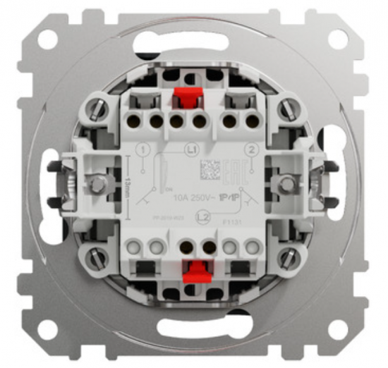 Schneider Electric, Sedna Design i Elements, Przycisk podwójny, czarny antracyt, SDD114118