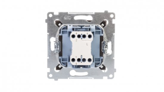 Simon 54 Łącznik schodowy z podświetleniem, szybkozłącza, brąz mat DW6L.01/46