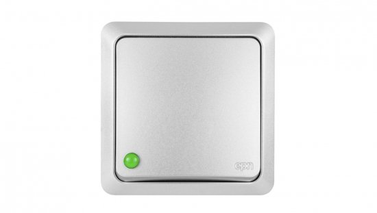 BERG Łącznik jednobiegunowy n/t 10AX IP20 srebrny 3710-06