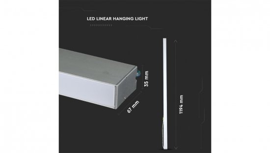 Oprawa Liniowa LED 40W 3270lm 4000K Dioda SAMSUNG 5 Lat Gwarancji IP20 Srebrna 21375